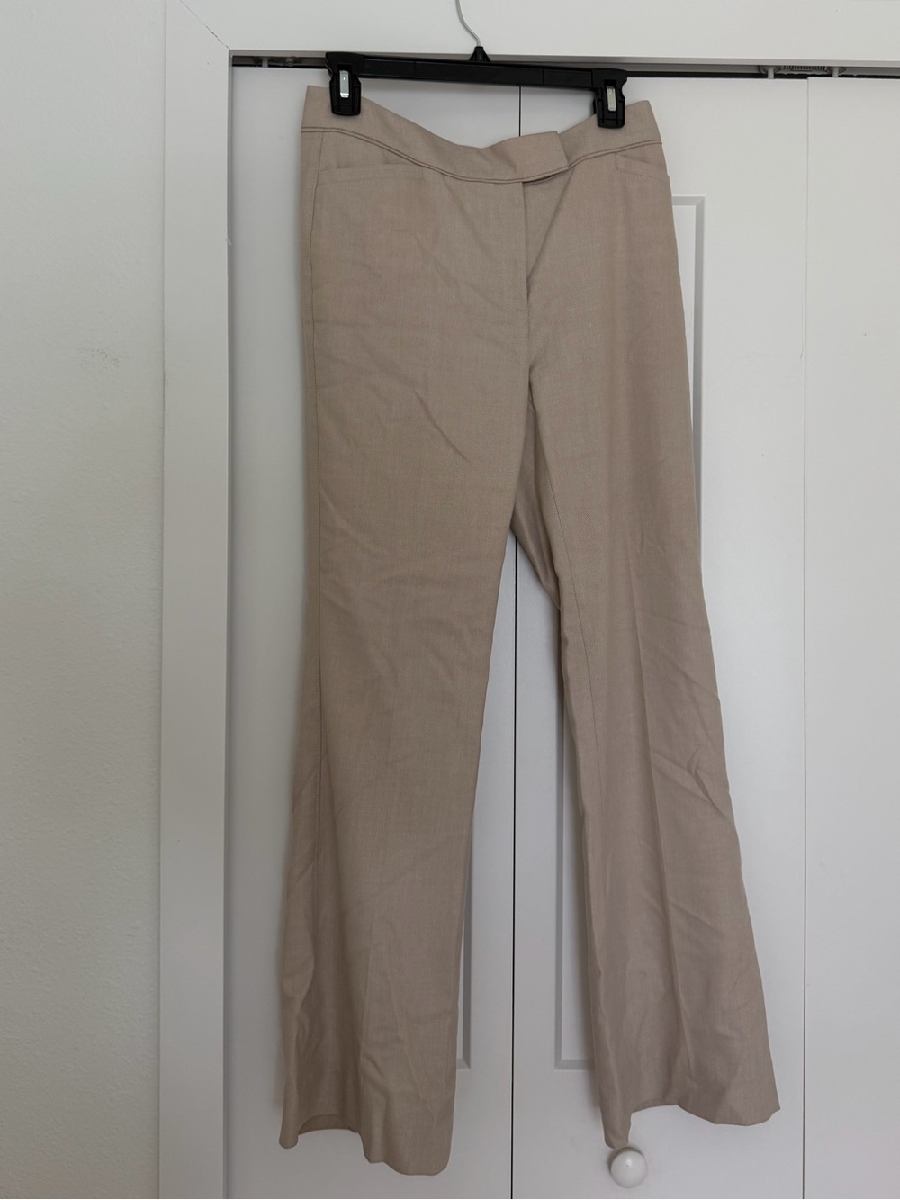 White House Black Market the Slim Flare beige Dress Pants